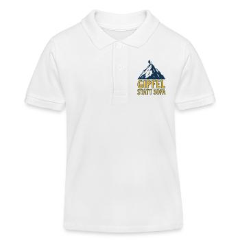 Gipfel statt Sofa - Kinder Organic Poloshirt Mini Sprinter von Stanley/Stella - Weiß - Vorne