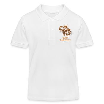 Positivité corporelle forte de l’ours - Polo enfant bio Stanley/Stella - blanc - Devant