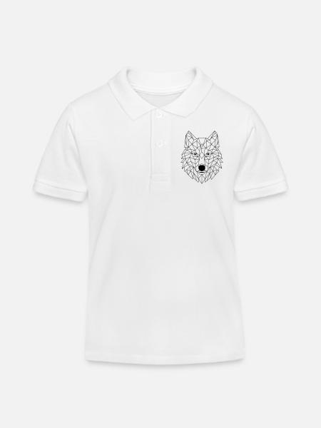 Polygone de loup - Polo enfant bio Stanley/Stella - blanc
