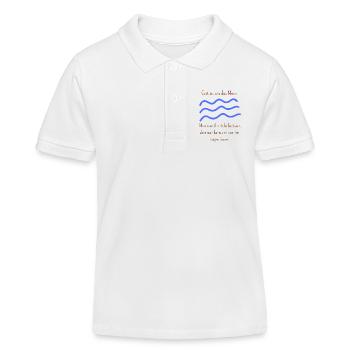 Gott ist wie das Meer, man kann ihn nicht besitzen - Kinder Organic Poloshirt Mini Sprinter von Stanley/Stella - Weiß - Vorne