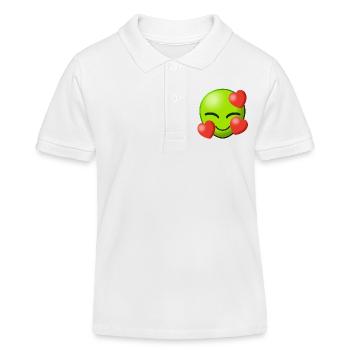 Alien Love Liebe Aliens Heart Herz Außerirdisch I - Kinder Organic Poloshirt Mini Sprinter von Stanley/Stella - Weiß - Vorne