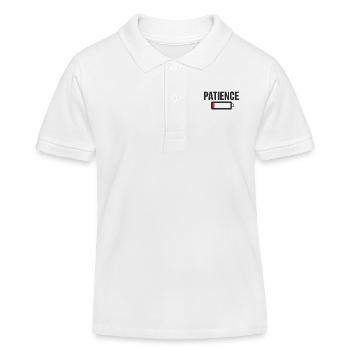 Battery Battery Patience Work Stress - Kids Organic Polo Shirt by Stanley/Stella - white - Front