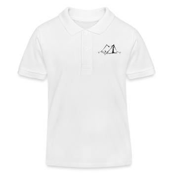Camper Zelt Zelten Camping Ourdoor - Kinder Organic Poloshirt Mini Sprinter von Stanley/Stella - Weiß - Vorne
