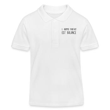L' homme parfait est balance humour balance cadeau - Polo enfant bio Stanley/Stella - blanc - Devant