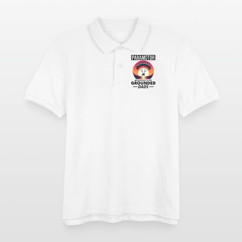 Paramotor Pilot Paramotoring Powered Paraglider Kids Organic Polo Shirt by Stanley/Stella