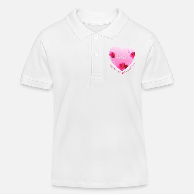 mère maman maman maman - Polo enfant bio Stanley/Stella - blanc