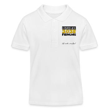 Confirmation 2025 Guestbook Gift Girl Boys - Kids Organic Polo Shirt by Stanley/Stella - white - Front