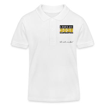 Confirmation 2025 Guestbook Decoration Girls Boys - Kids Organic Polo Shirt by Stanley/Stella - white - Front