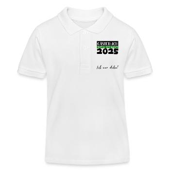 Konfirmation 2025 Gästebuch Deko Mädchen Jungen - Kinder Organic Poloshirt Mini Sprinter von Stanley/Stella - Weiß - Vorne