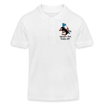 rocket_pinguin_white_c_3c - Polo enfant bio Stanley/Stella - blanc - Devant