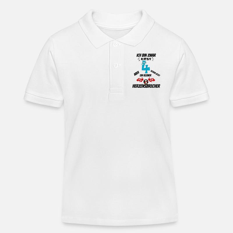 Erst 4 - Kinder Organic Poloshirt Mini Sprinter von Stanley/Stella - Weiß