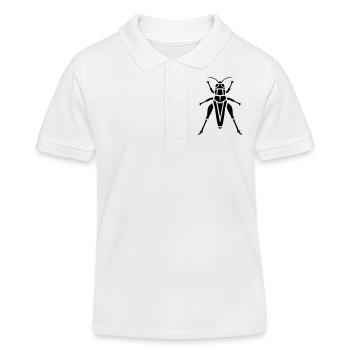 Insectes - Grasshopper - Polo enfant bio Stanley/Stella - blanc - Devant