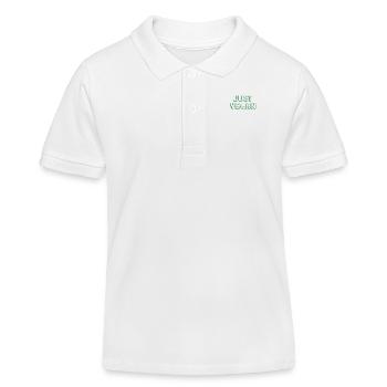 JUST VEGAN, nur vegan ! - Kinder Organic Poloshirt Mini Sprinter von Stanley/Stella - Weiß - Vorne