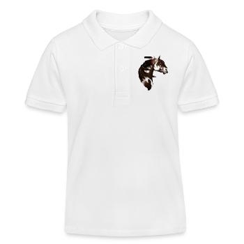 Feathered Paint Horse - Kinder Organic Poloshirt Mini Sprinter von Stanley/Stella - Weiß - Vorne