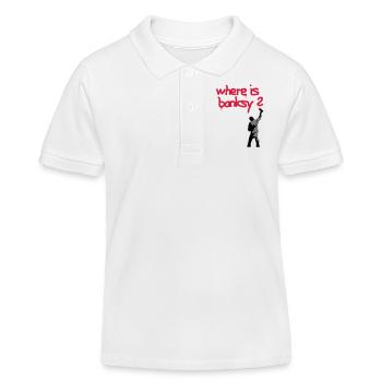 où est banksy - Polo enfant bio Stanley/Stella - blanc - Devant