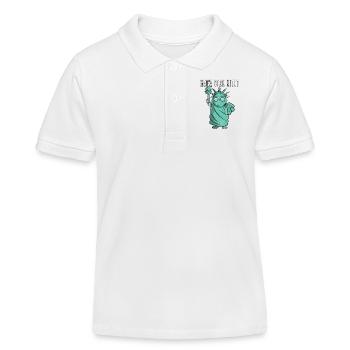 MEOW YORK KITTY - Kinder Organic Poloshirt Mini Sprinter von Stanley/Stella - Weiß - Vorne
