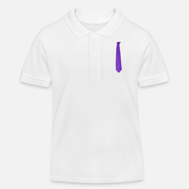Purple tie - Kinder Organic Poloshirt Mini Sprinter von Stanley/Stella - Weiß