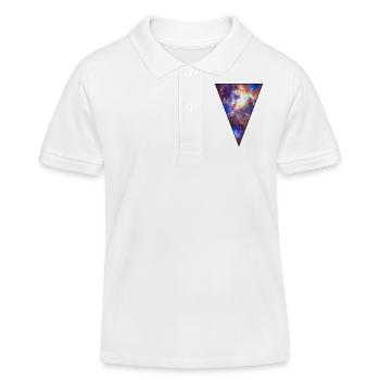 Galaxy - Espace - Stars - Cosmic - Art - Univers - Polo enfant bio Stanley/Stella - blanc - Devant