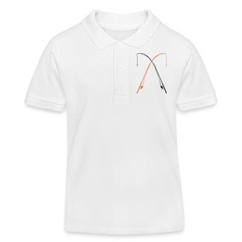 angel fishing - Kinder Organic Poloshirt Mini Sprinter von Stanley/Stella - Weiß - Vorne