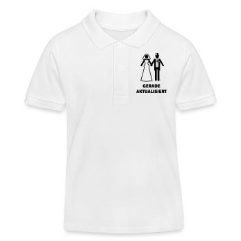 Gerade Aktualisiert (Nerd Flitterwochen Hochzeit) - Kinder Organic Poloshirt Mini Sprinter von Stanley/Stella - Weiß - Vorne