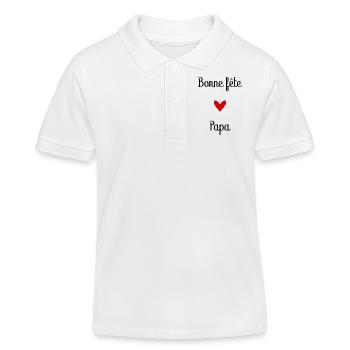 BONNE FÊTE PAPA. PAPA. FÊTE DES PÈRES. BONNE FÊTE - Polo enfant bio Stanley/Stella - blanc - Devant