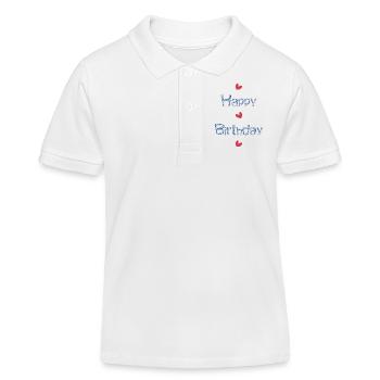 ALLES GUTE ZUM GEBURTSTAG!. ALLES GUTE ZUM GEBURTSTAG!. JAHRESTAG. - Kinder Organic Poloshirt Mini Sprinter von Stanley/Stella - Weiß - Vorne
