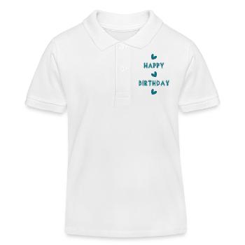 ALLES GUTE ZUM GEBURTSTAG!. ALLES GUTE ZUM GEBURTSTAG!. JAHRESTAG. - Kinder Organic Poloshirt Mini Sprinter von Stanley/Stella - Weiß - Vorne