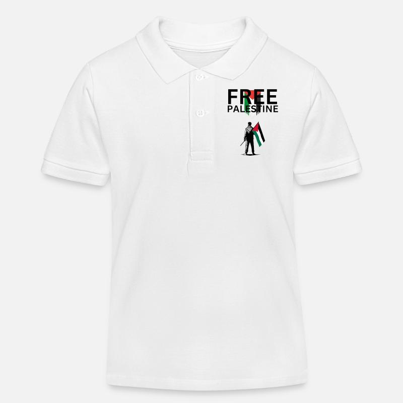 Palestine libre - Polo enfant bio Stanley/Stella - blanc