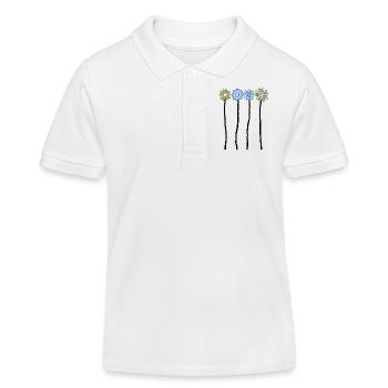 69 Flower Power 70s T Shirts Édition Limitée - Polo enfant bio Stanley/Stella - blanc - Devant
