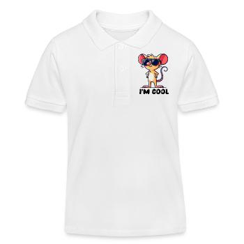 maus cool - Kinder Organic Poloshirt Mini Sprinter von Stanley/Stella - Weiß - Vorne
