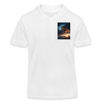Lost in Space 1 4 - Kids Organic Polo Shirt by Stanley/Stella - white - Front