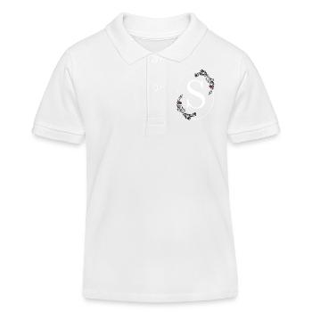 Buchstabe S - Kinder Organic Poloshirt Mini Sprinter von Stanley/Stella - Weiß - Vorne