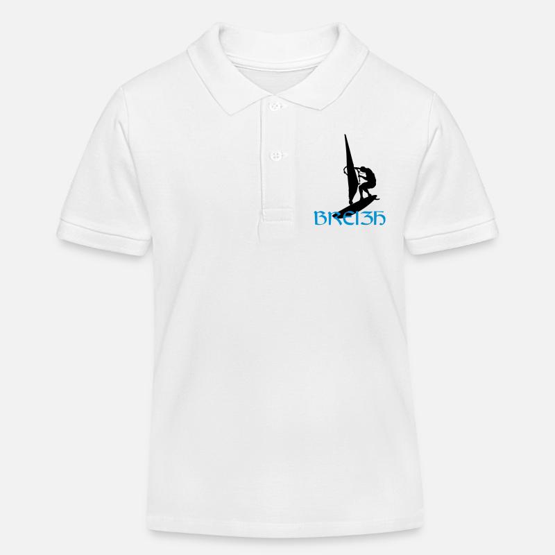 Windsurfen / Windsurfer / Windsurf / Windsurfing - Kinder Organic Poloshirt Mini Sprinter von Stanley/Stella - Weiß