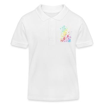 flower - Kinder Organic Poloshirt Mini Sprinter von Stanley/Stella - Weiß - Vorne