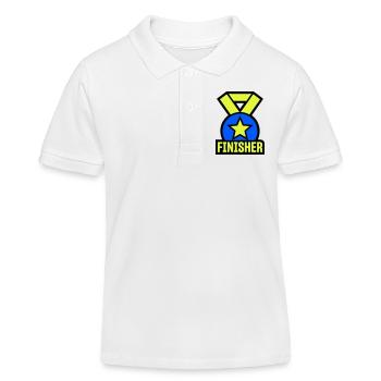 Étoile de la médaille de Finisher Fier - Polo enfant bio Stanley/Stella - blanc - Devant