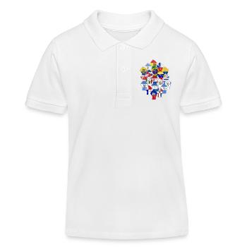 Latin American Resistance  - Kids Organic Polo Shirt by Stanley/Stella - white - Front