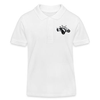 Tricycle blanc froid - Polo enfant bio Stanley/Stella - blanc - Devant