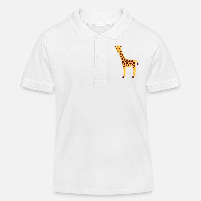 Giraffe - Kinder Organic Poloshirt Mini Sprinter von Stanley/Stella - Weiß