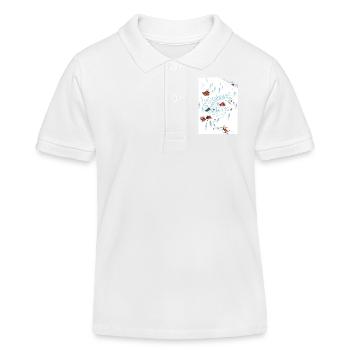 Joyeuses Fêtes ! Le Père-Noël skieur. - Polo enfant bio Stanley/Stella - blanc - Devant