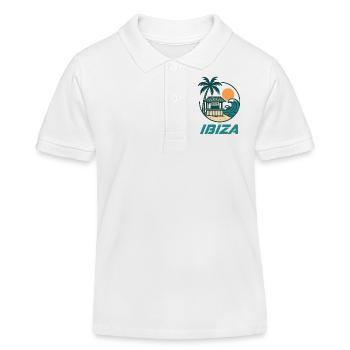 Ibiza Island Beach Bar - Kids Organic Polo Shirt by Stanley/Stella - white - Front