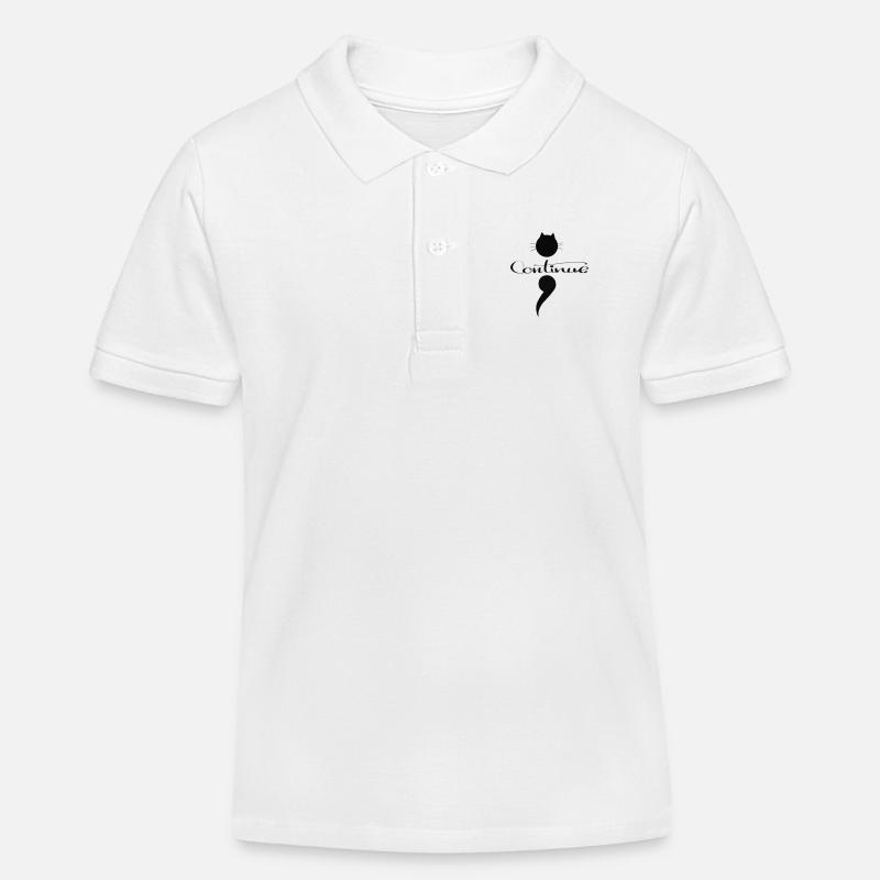point-virgule - Polo enfant bio Stanley/Stella - blanc