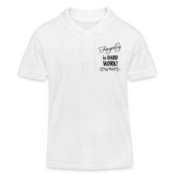 Fangirling is hard work - Kids Organic Polo Shirt by Stanley/Stella - white - Front