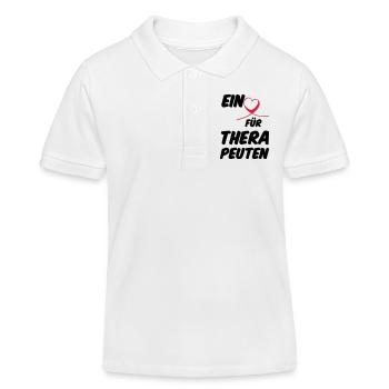 Herz für Therapeuten Geschenk - Kinder Organic Poloshirt Mini Sprinter von Stanley/Stella - Weiß - Vorne