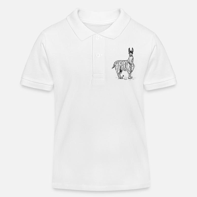 lama - Polo enfant bio Stanley/Stella - blanc