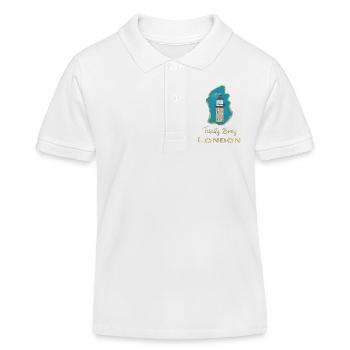 London, Trinity Buoy Lighthouse, Pixel Art - Kids Organic Polo Shirt by Stanley/Stella - white - Front