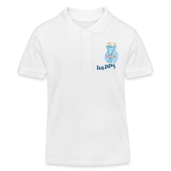 fisch im glas happy - Kinder Organic Poloshirt Mini Sprinter von Stanley/Stella - Weiß - Vorne