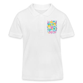 Love Monsters - Polo enfant bio Stanley/Stella - blanc - Devant