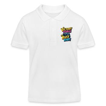 VICTORY ROYALE ODER PLEITE, BABY! - Kinder Organic Poloshirt Mini Sprinter von Stanley/Stella - Weiß - Vorne