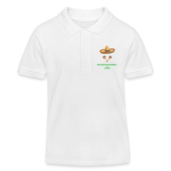 Celebrate Freedom... And Tacos - Kinder Organic Poloshirt Mini Sprinter von Stanley/Stella - Weiß - Vorne
