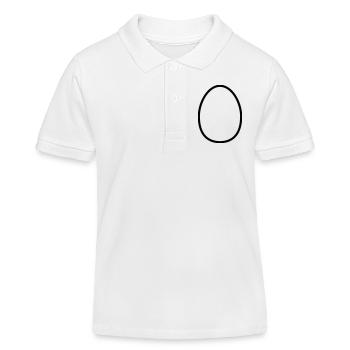Osterei Kontur – Minimalistisches Osterdesign - Kinder Organic Poloshirt Mini Sprinter von Stanley/Stella - Weiß - Vorne